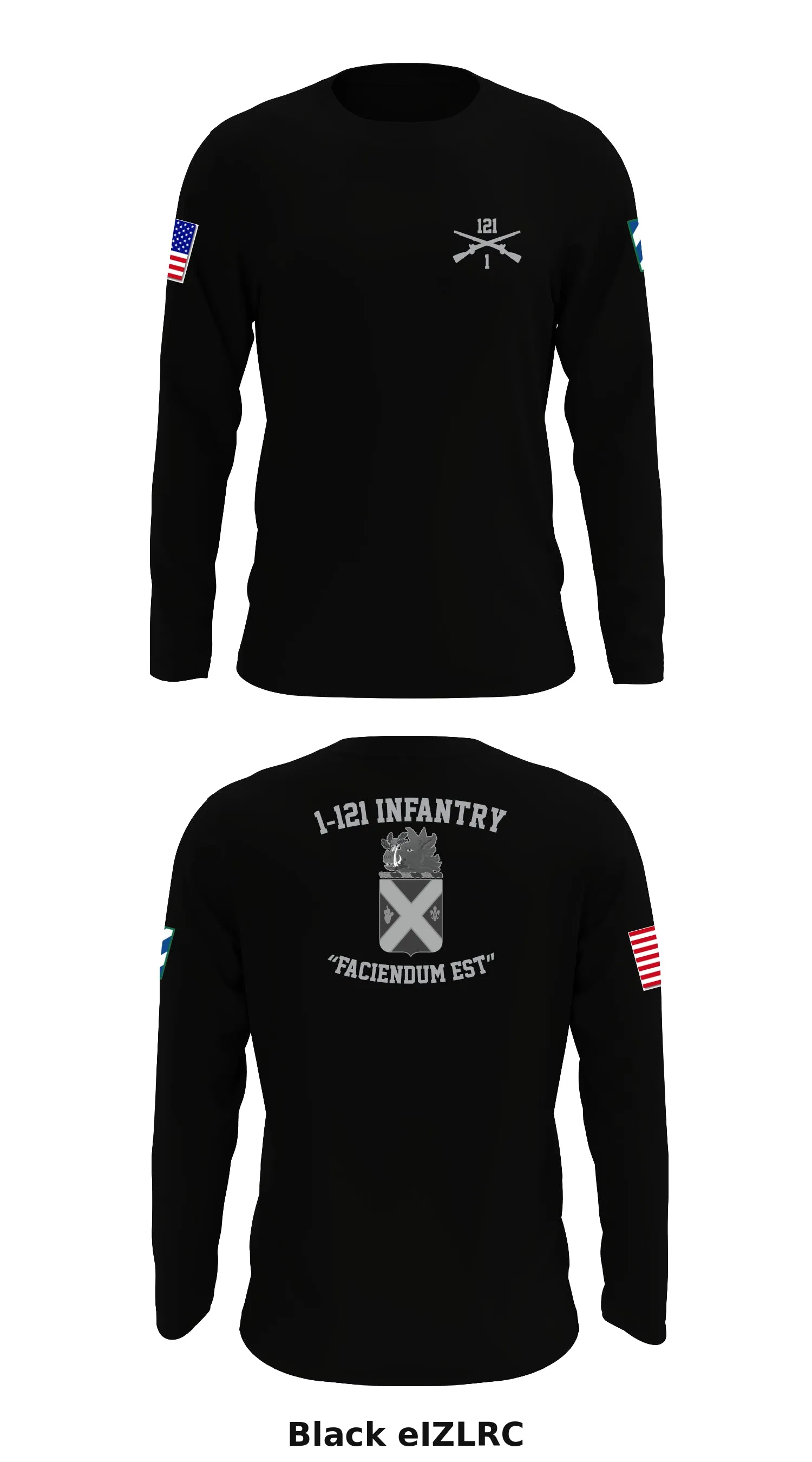 1-121st IN REGIMENT Store 1 Core Men's LS Performance Tee - eIZLRC