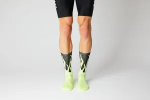 #11_08 Flames Socks - Black / Neon