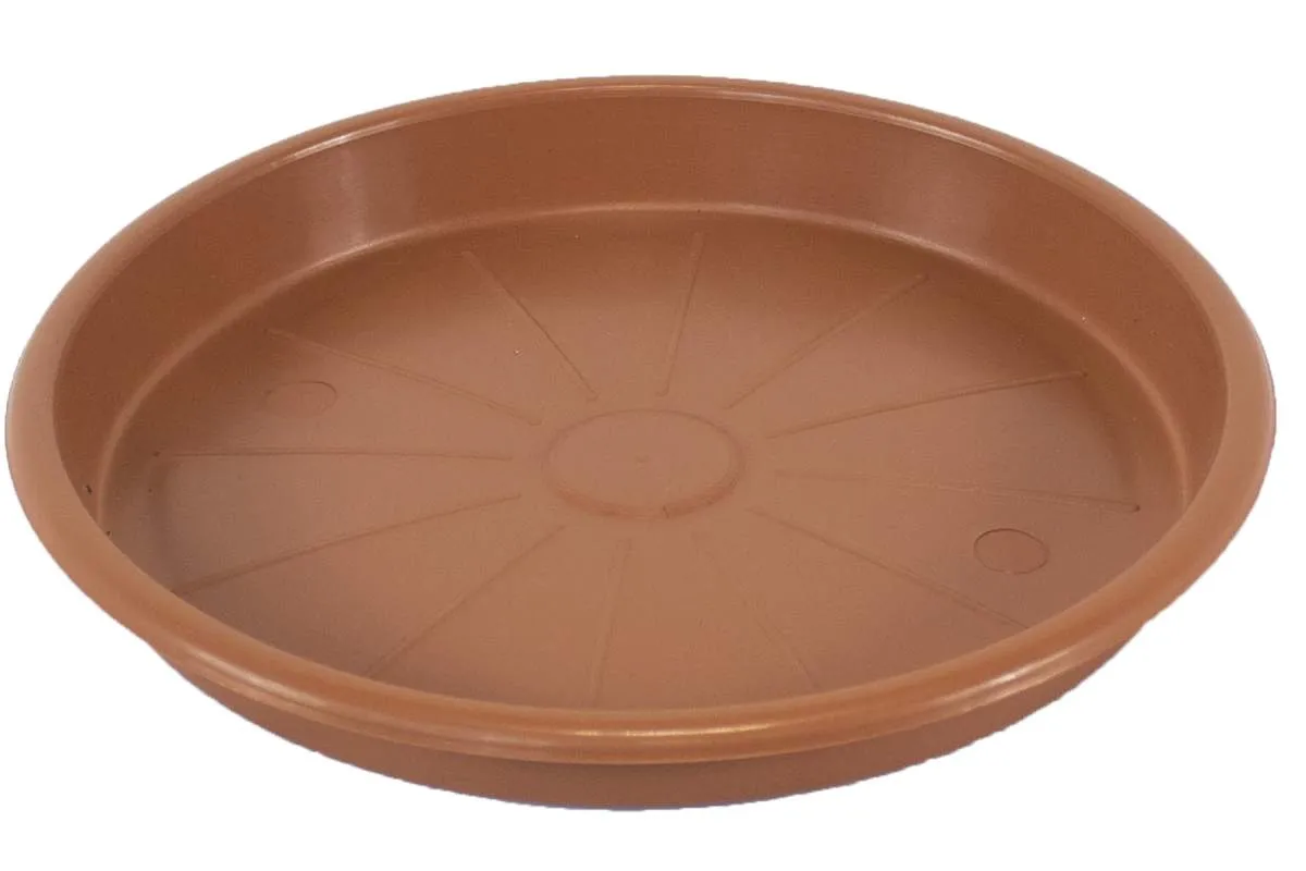 14" Terra Cotta Pot & Saucer - Plastic