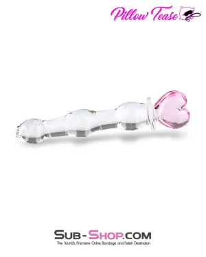 1564M      Heart of Glass Balled Glass Massager - LAST CHANCE - Final Closeout!