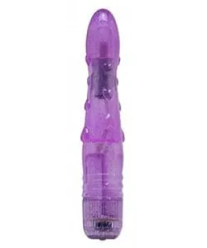 1688P      Waterproof Purple Glitz Jelly Vibrator - LAST CHANCE - Final Closeout!