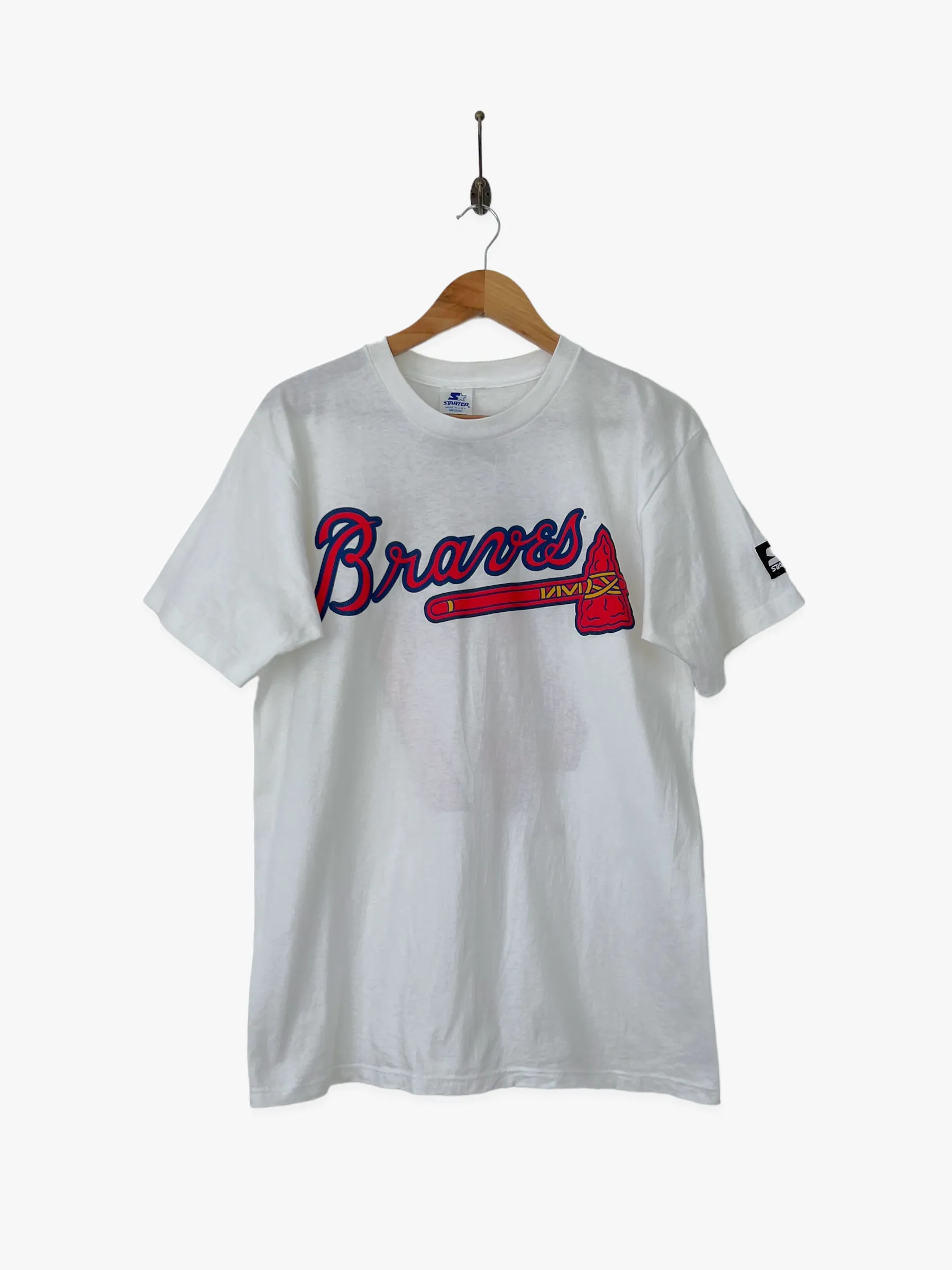 1996 Atlanta Braves MLB Starter USA Made Vintage T-Shirt Size 10-12