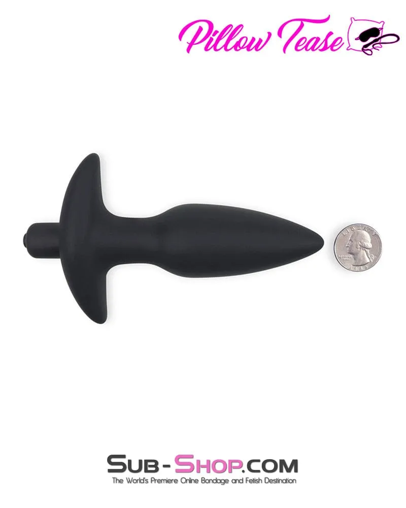 3496M      <b>BOGO!</b> Booster Rocket Big Black Silicone Vibrating Anal Plug