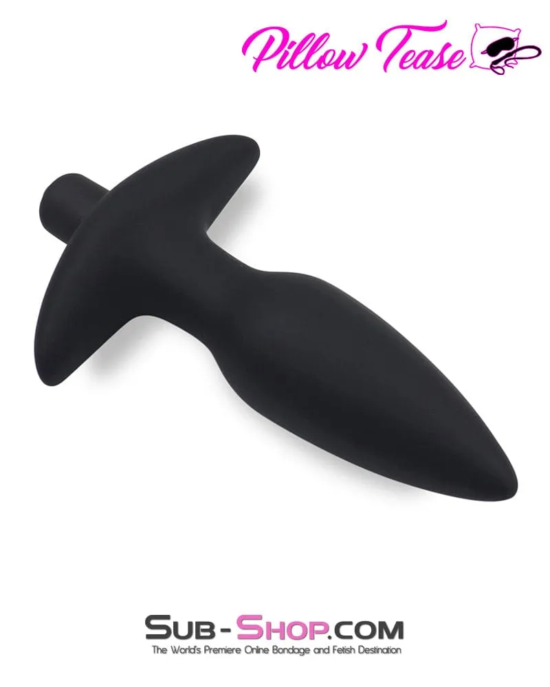 3496M      <b>BOGO!</b> Booster Rocket Big Black Silicone Vibrating Anal Plug
