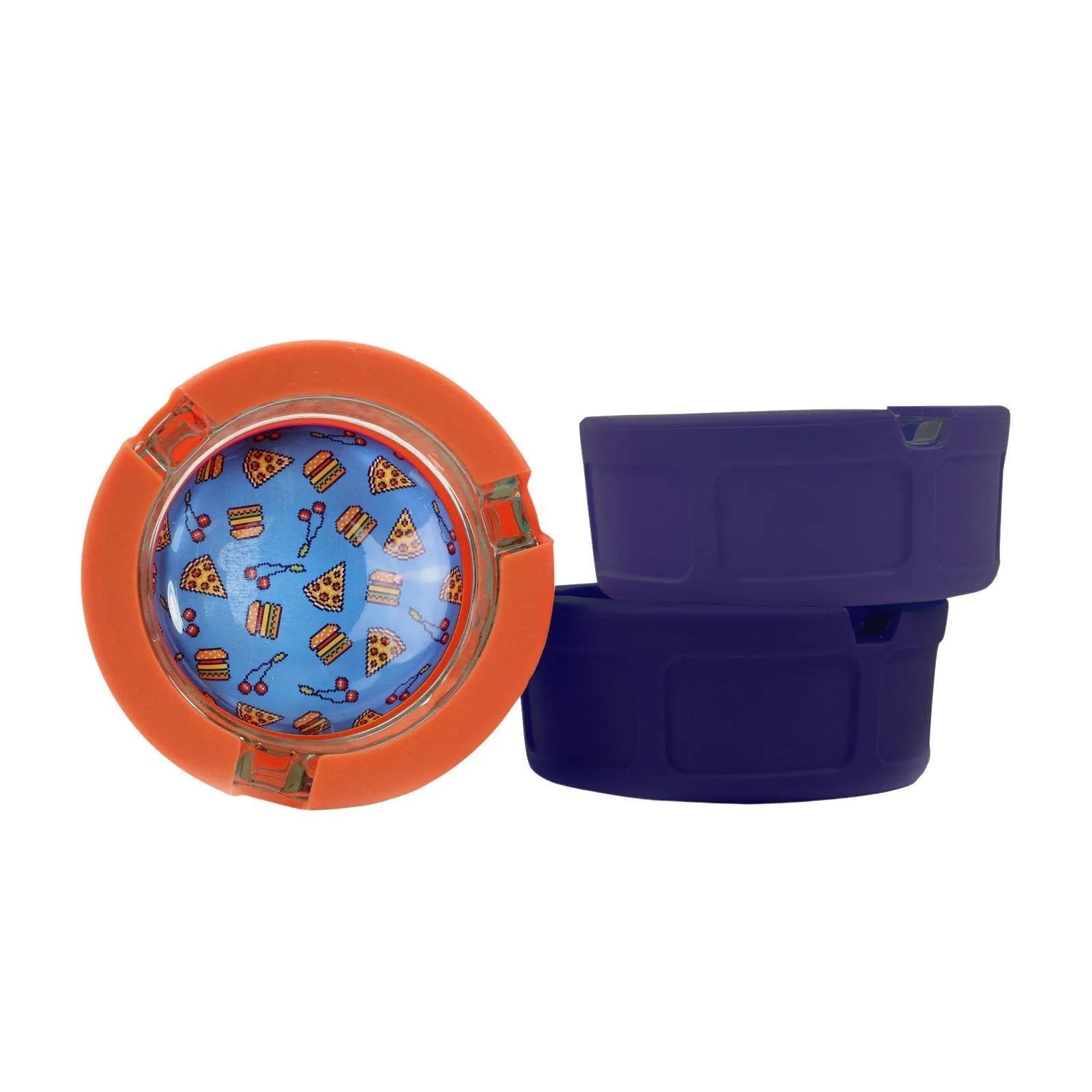 3" Ugly House Ashtray Silicone & Glass - High Over - (6 Count Display)