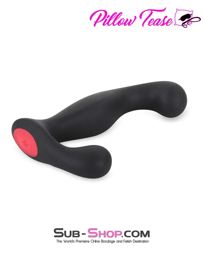 7145M      18 Function Rechargeable Wireless Remote Control Black Silicone Waterproof Prostate Massager