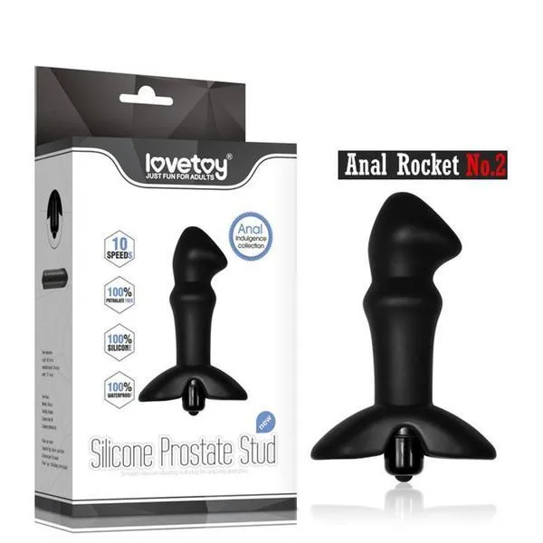 7255AC      Silicone Prostate Stud Vibrating Anal Teaser - LAST CHANCE - Final Closeout!