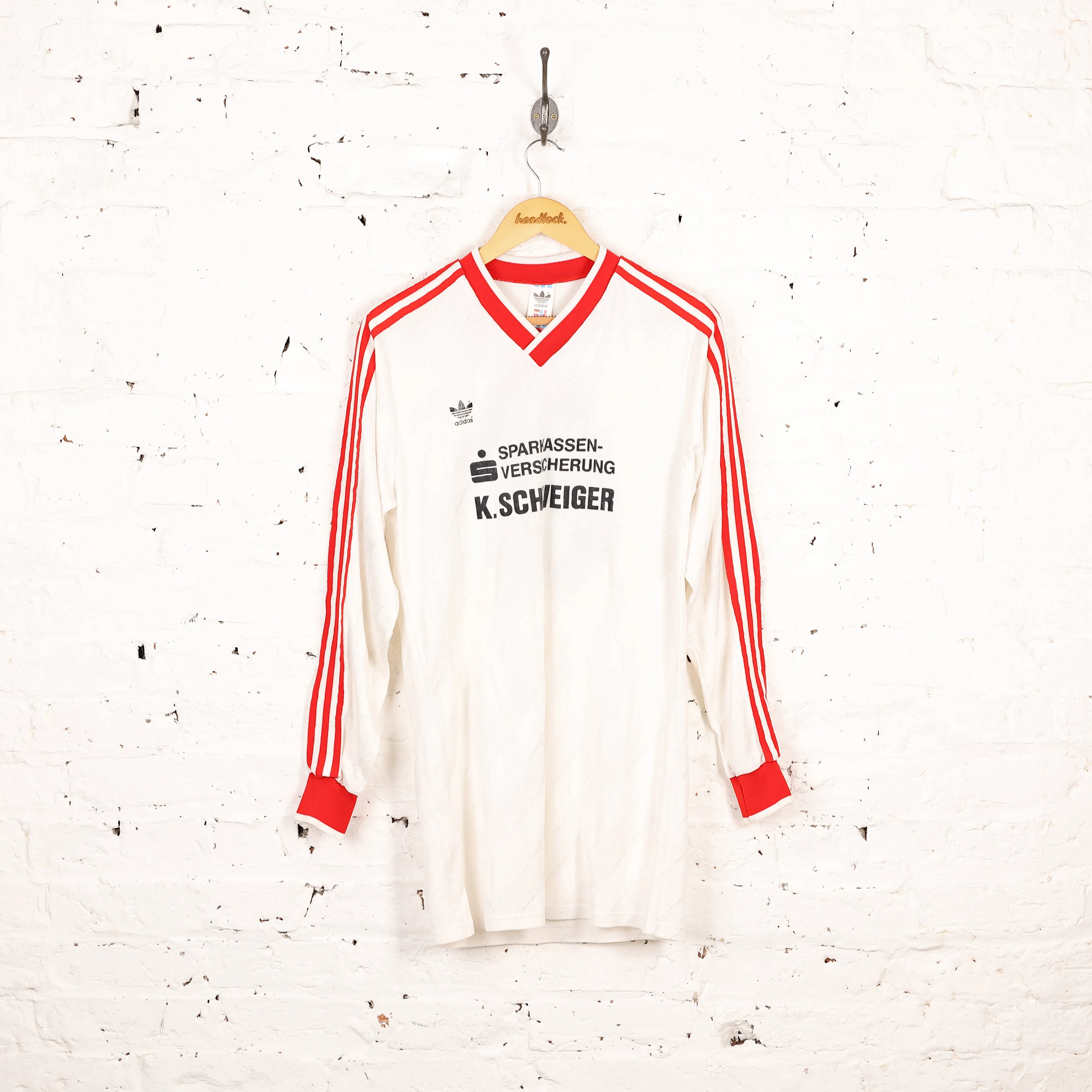 Adidas 80s Template Football Shirt - White - L