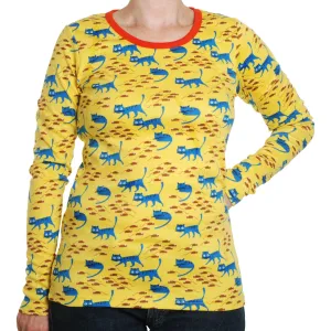 Adult's Cat - Lemon Chrome Long Sleeve Shirt