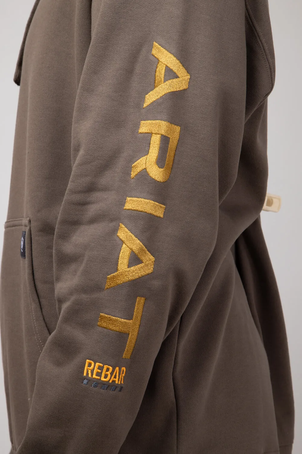 Ariat Rebar Graphic Hoodie for Men in Chocolate Chip | 10052867-CHOCLATECHIP