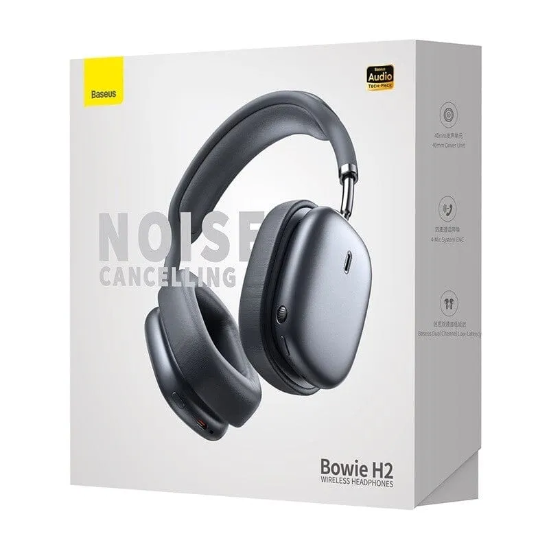 Baseus Bowei H2 Headworn Noise Reduction Bluetooth Wireless Headphone Active Soft In Ear Low Latency Spatial Sound Effect