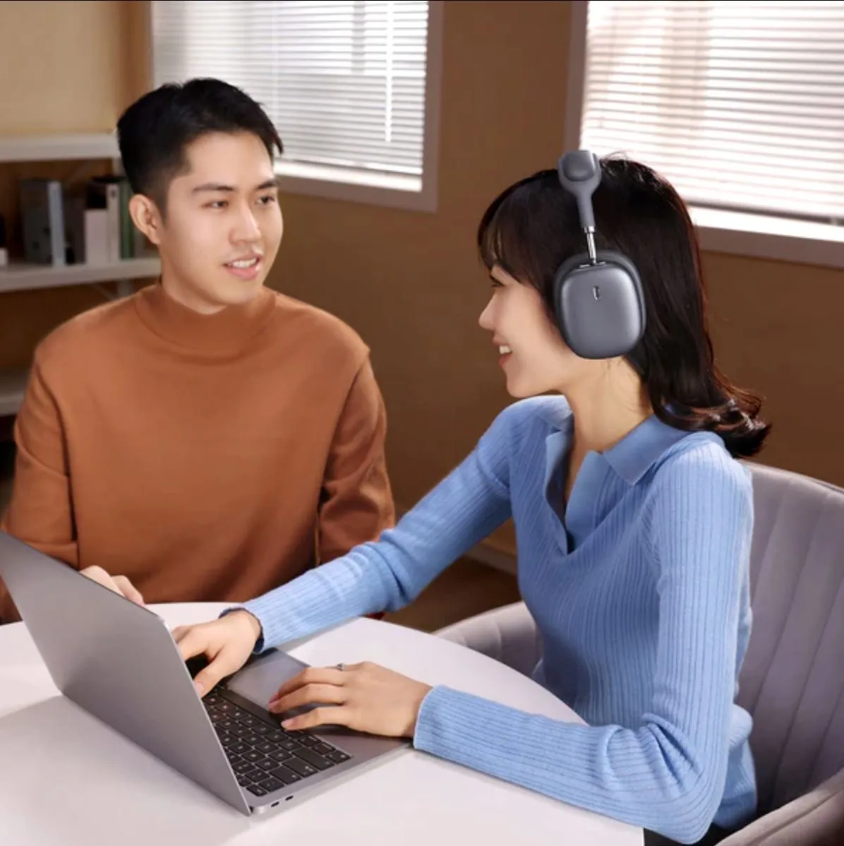 Baseus Bowei H2 Headworn Noise Reduction Bluetooth Wireless Headphone Active Soft In Ear Low Latency Spatial Sound Effect