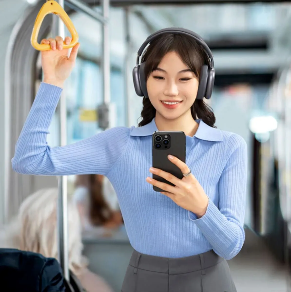 Baseus Bowei H2 Headworn Noise Reduction Bluetooth Wireless Headphone Active Soft In Ear Low Latency Spatial Sound Effect