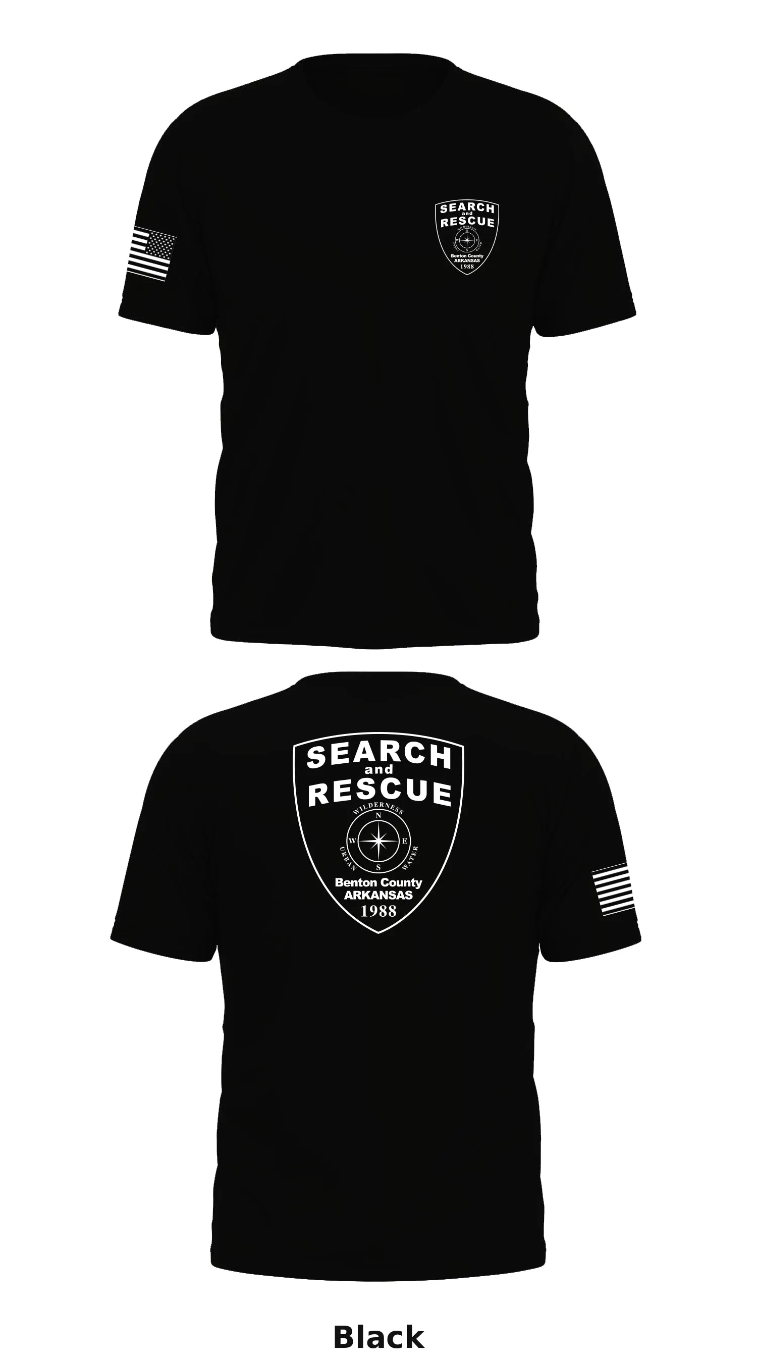 Benton County Search and Rescue Store 1 Core Men's SS Performance Tee - 94729939576