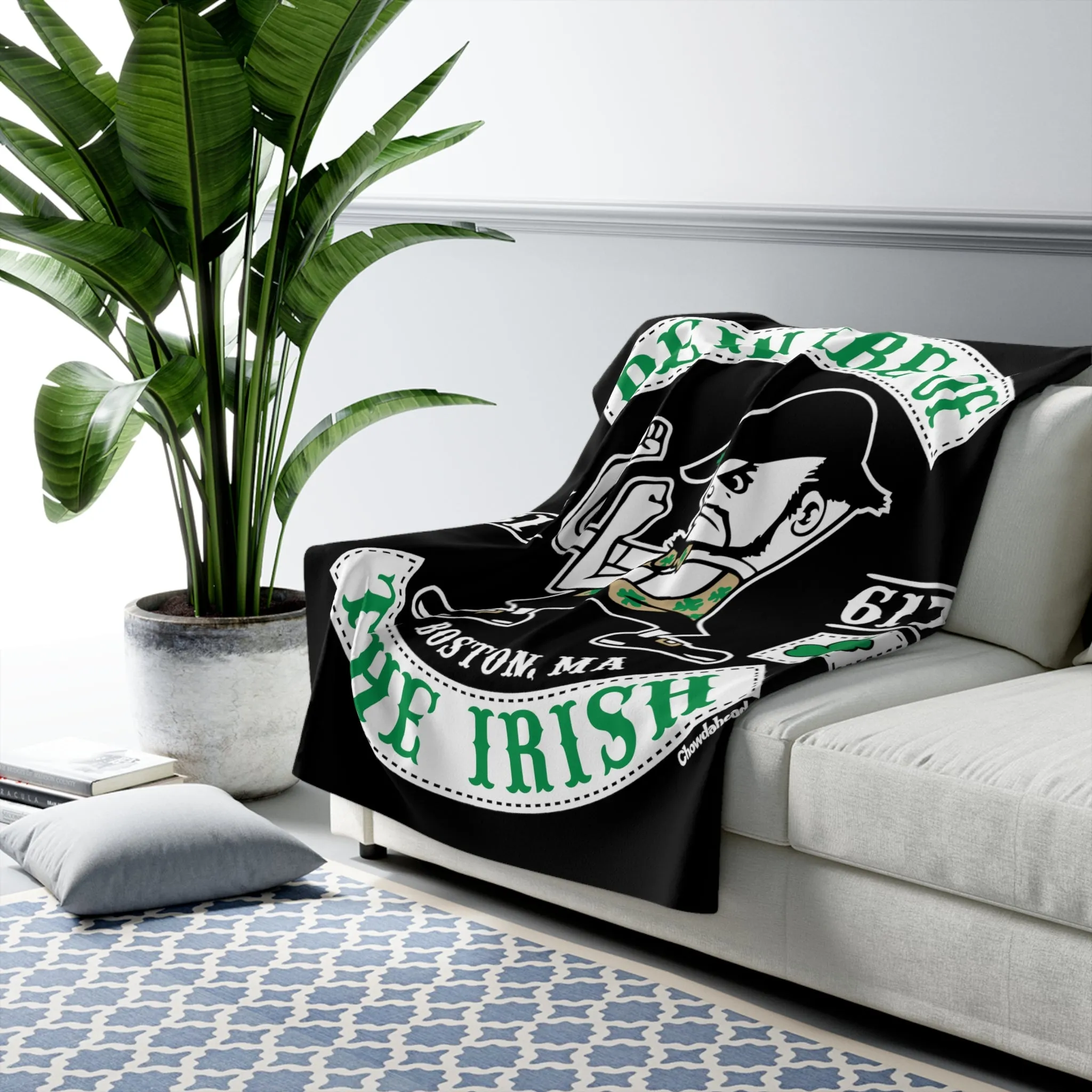 Beware of the Irish Sherpa Fleece Blanket