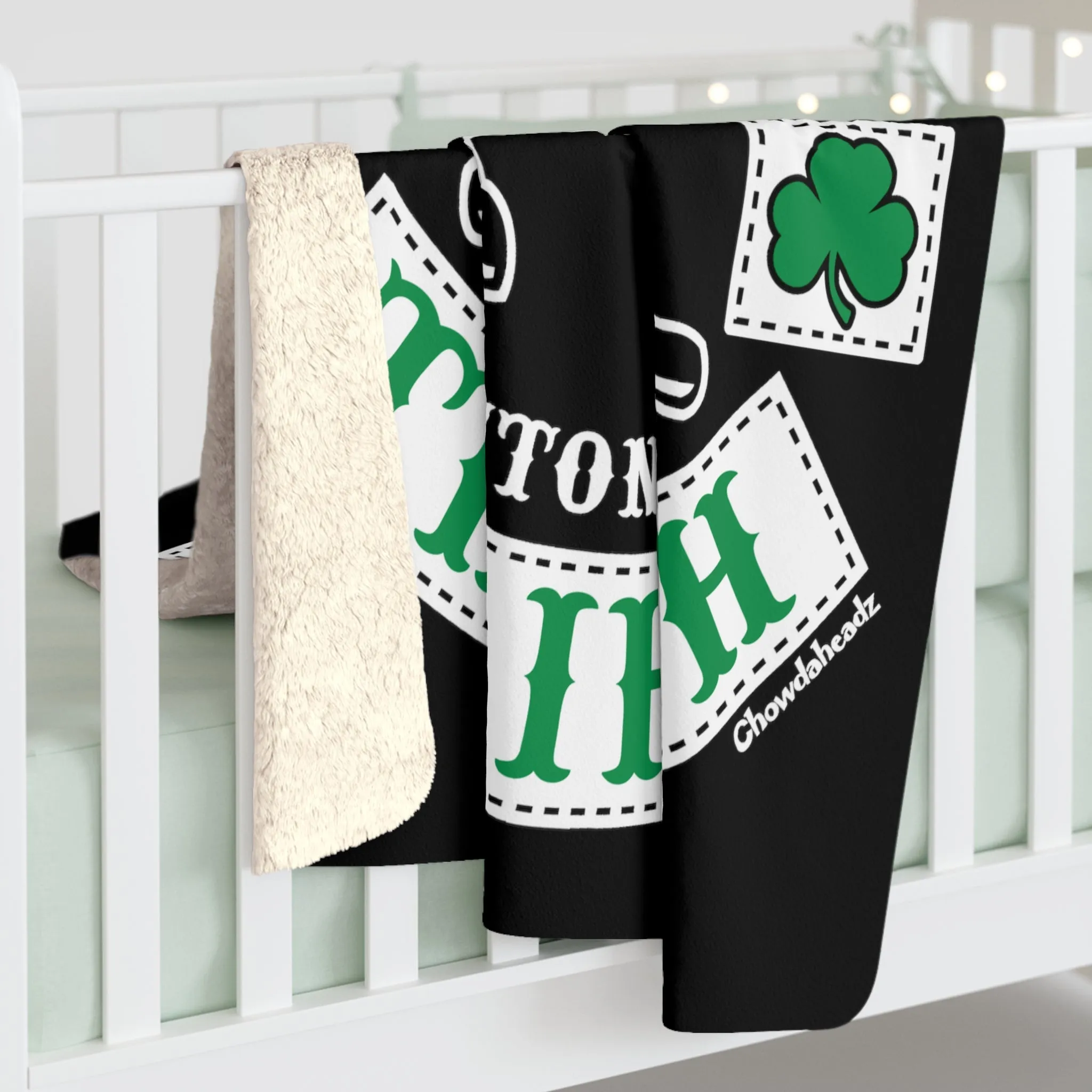 Beware of the Irish Sherpa Fleece Blanket