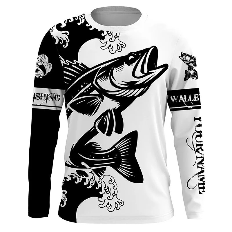 Black Walleye fishing tattoo Custom name Long sleeve, Long Sleeve Hooded NPQ928
