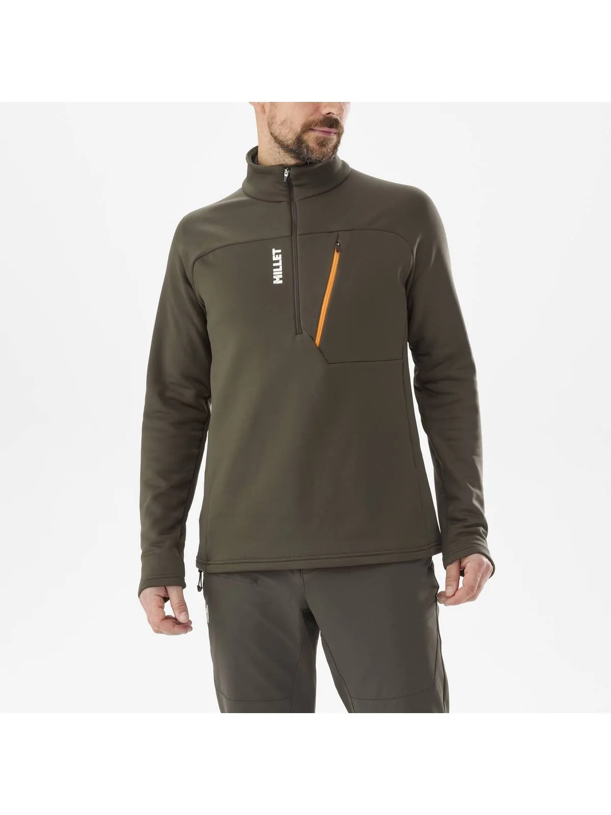 Bluza w góry męska MILLET M Seneca Fleece Po Zip brązowa