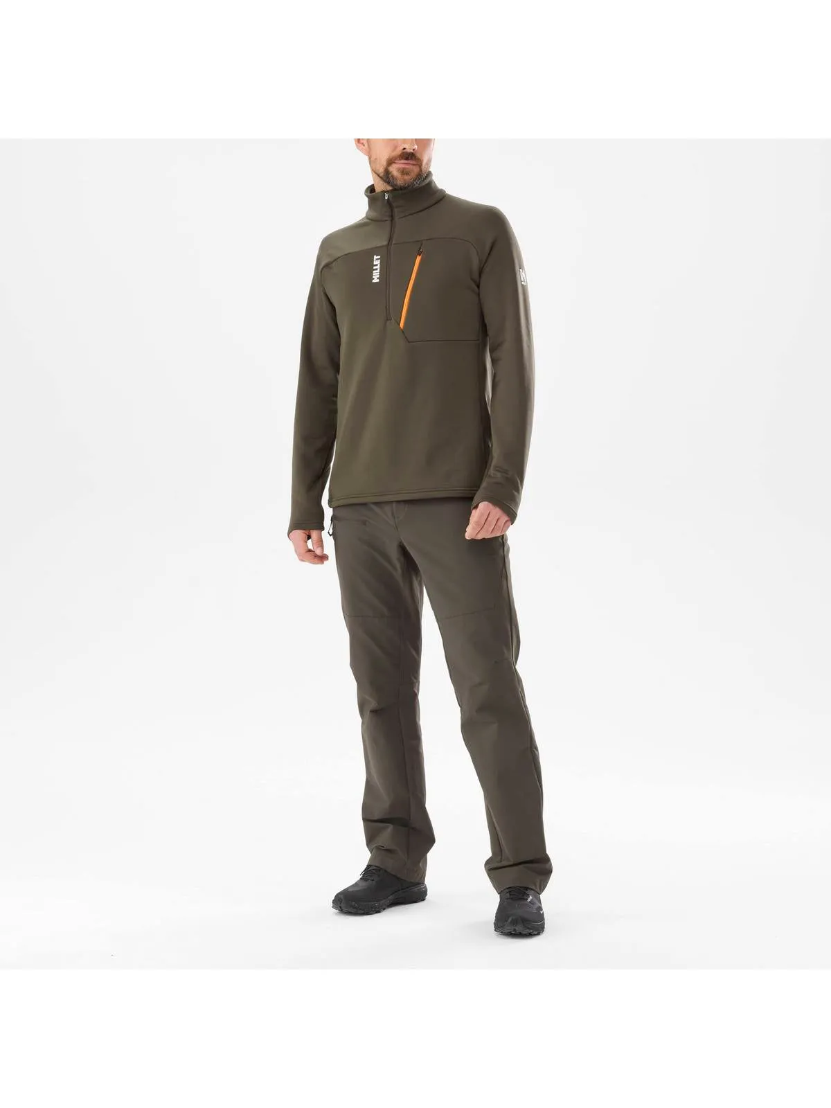 Bluza w góry męska MILLET M Seneca Fleece Po Zip brązowa