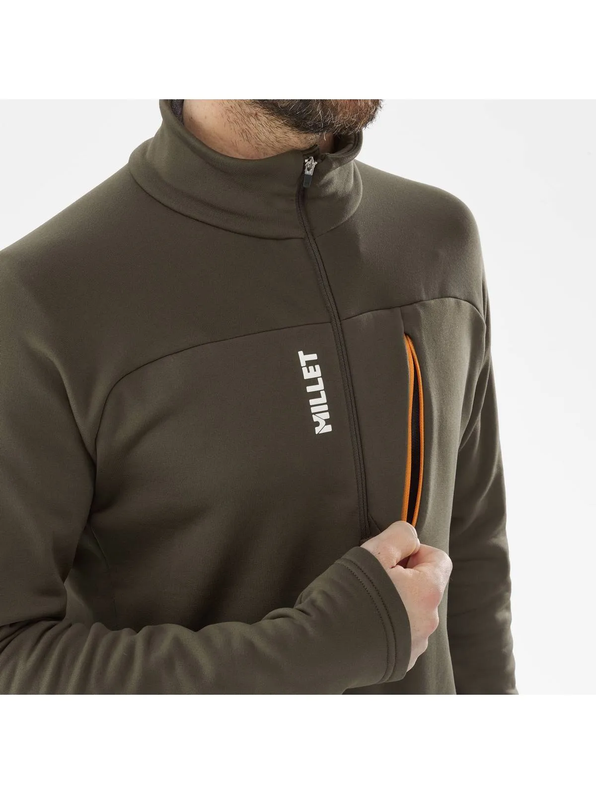 Bluza w góry męska MILLET M Seneca Fleece Po Zip brązowa