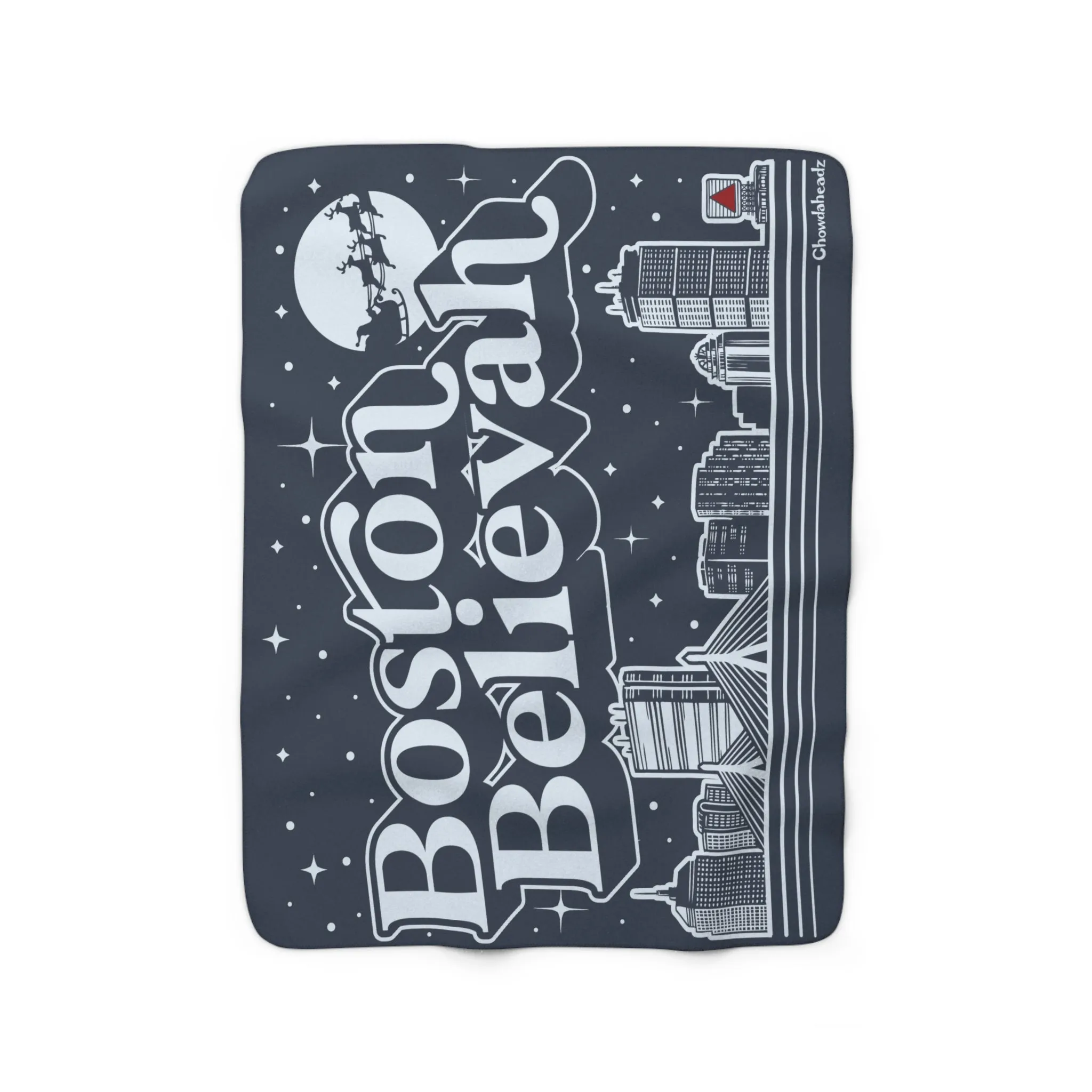 Boston Believah Holiday Sherpa Fleece Blanket