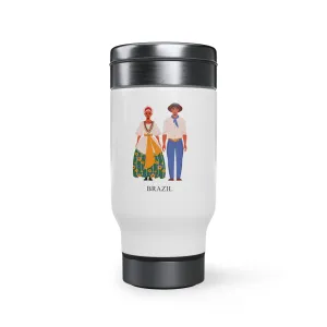Brazil Stainless Steel Travel Mug with Handle, 14oz
