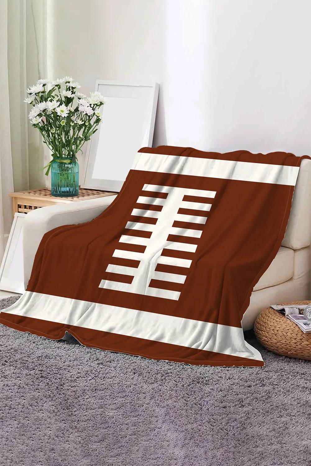 Bright White Ball Game Fashion Fleece Blanket 130*150cm
