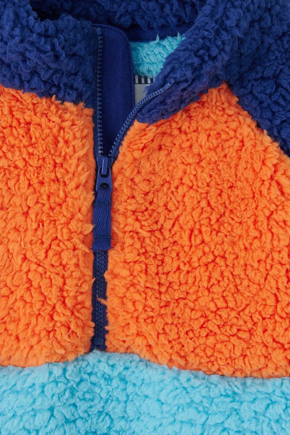 Caden Fleece - Navy Blue Orange