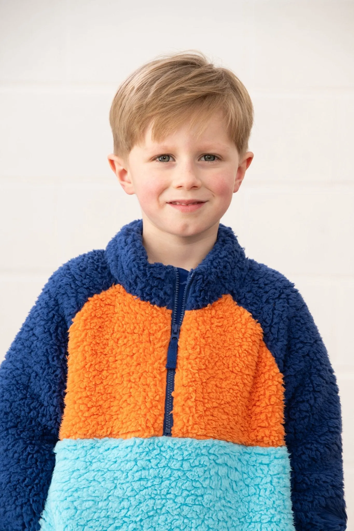 Caden Fleece - Navy Blue Orange