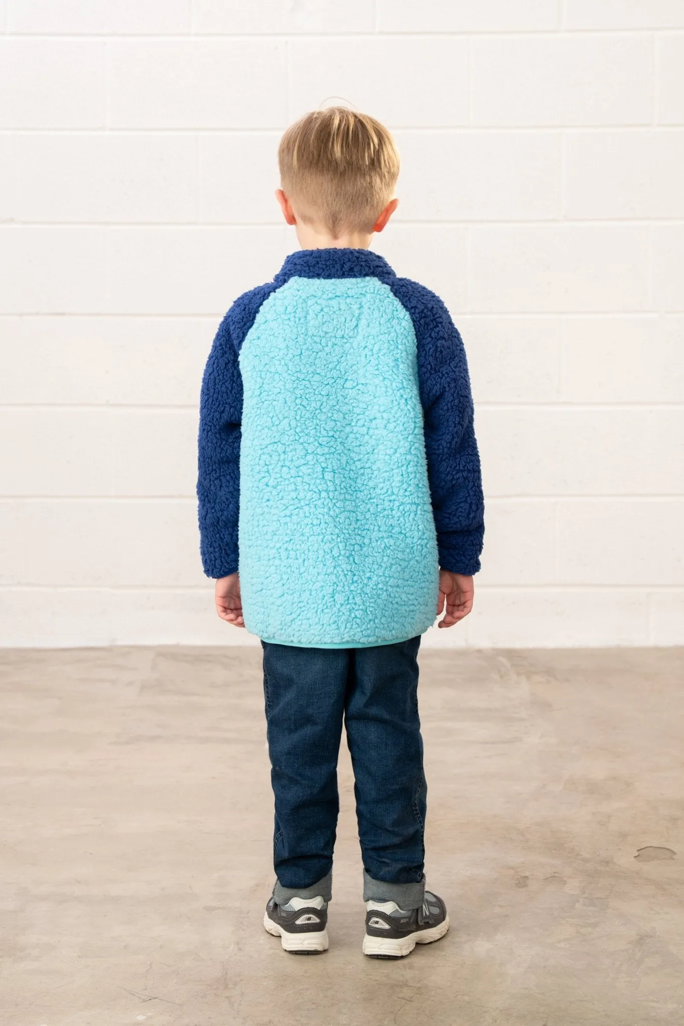 Caden Fleece - Navy Blue Orange