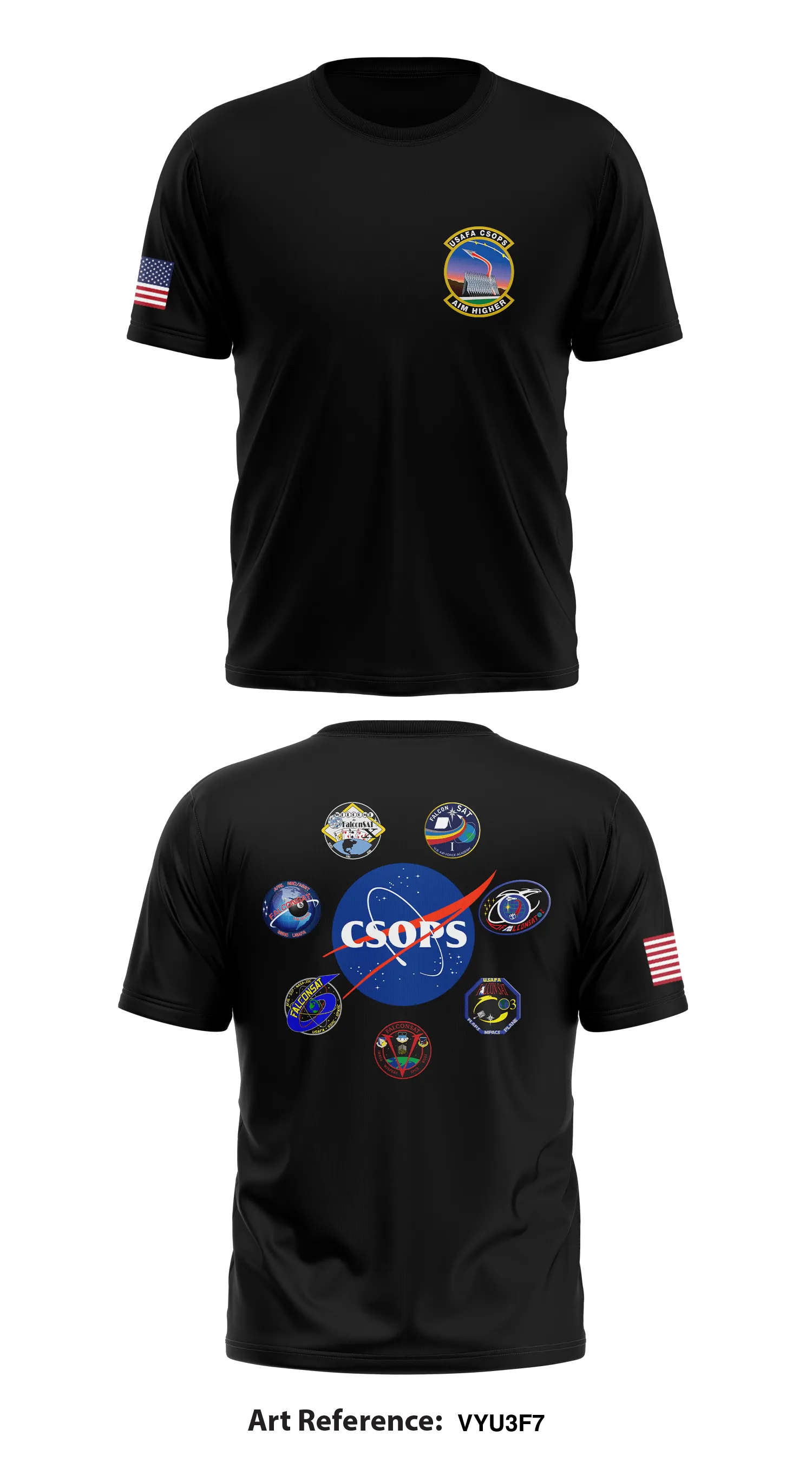 Cadet Space Operations Squadron (CSOPS) Store 1 Core Men's SS Performance Tee - Vyu3f7