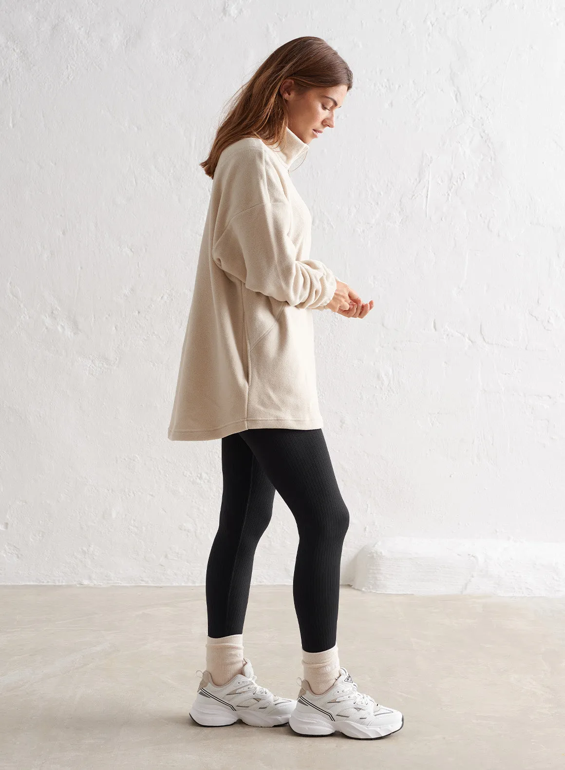 Café Au Lait Fleece Half Zip