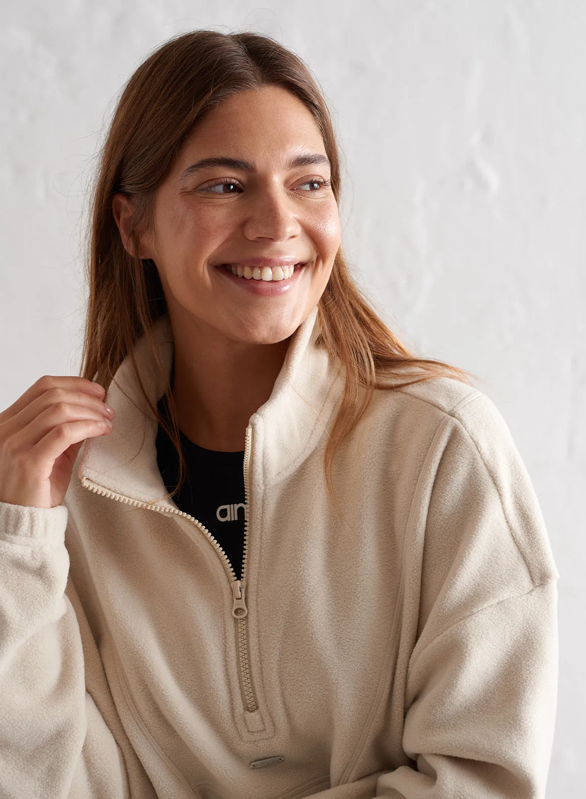 Café Au Lait Fleece Half Zip
