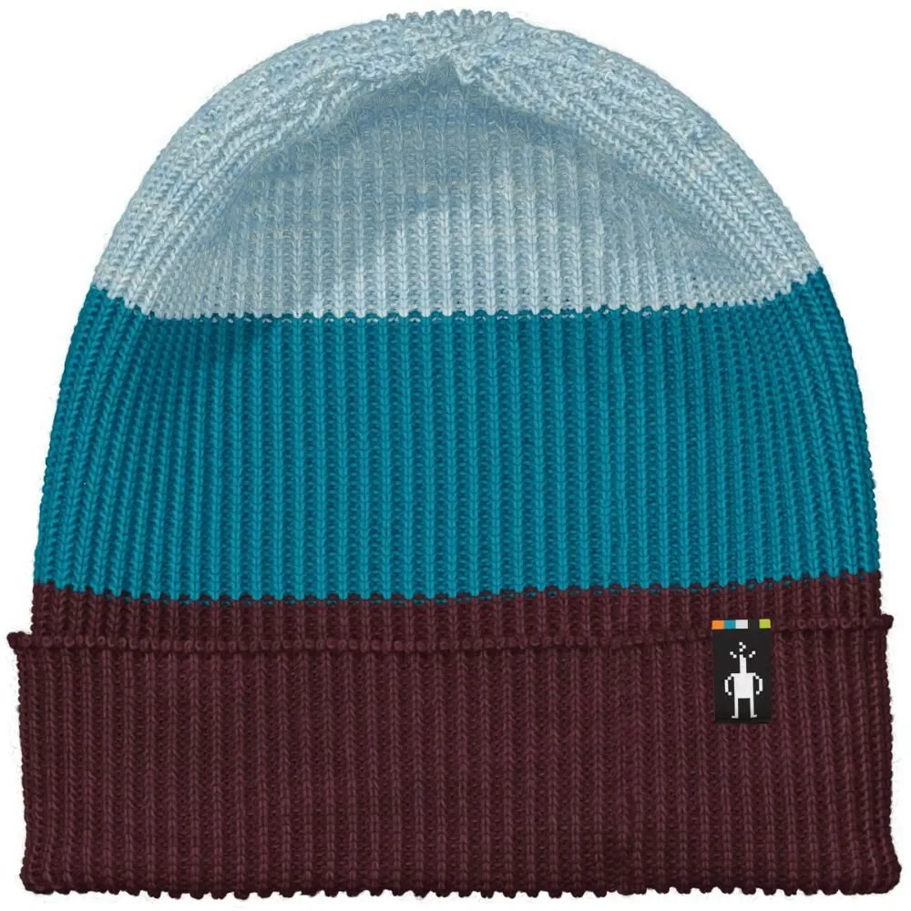 Cantar Colorblock Beanie-Eggplant Plaid