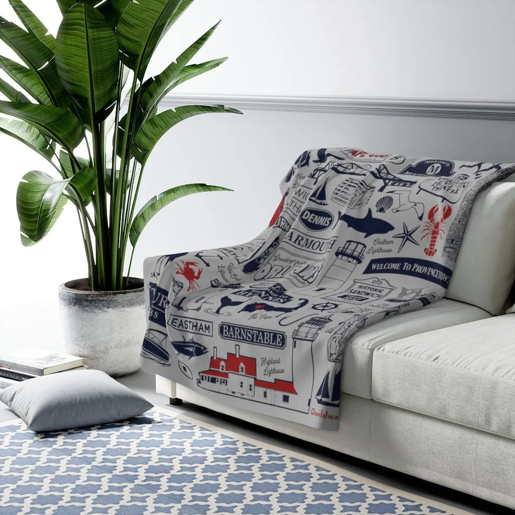 Cape Cod Tourist Attraction Sherpa Fleece Blanket