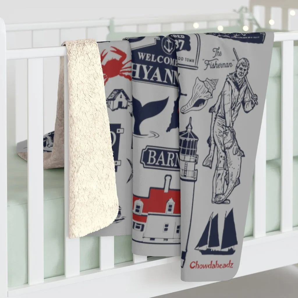 Cape Cod Tourist Attraction Sherpa Fleece Blanket