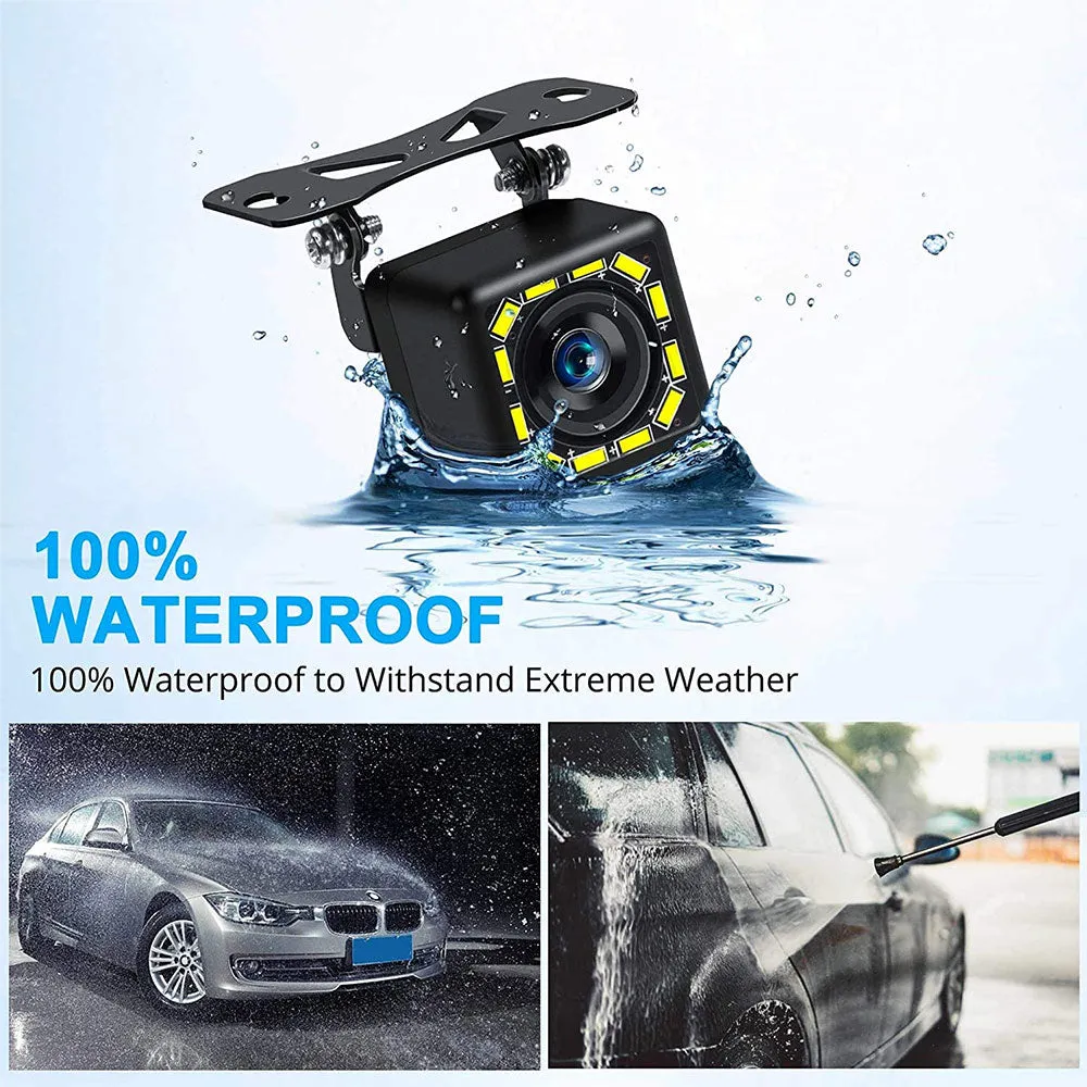 Car Rear View Camera Ultra HD Waterproof 40° Wide View Angle with Multiple Mount Brackets