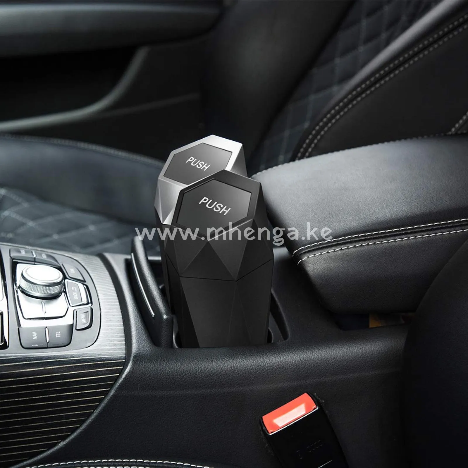 Car Trash Can with Lid, New Car Dustbin Diamond Design, Leakproof Vehicle Trash Bin, Mini Garbage Bin for Automotive Car, Home, Office, Kitchen, Bedroom