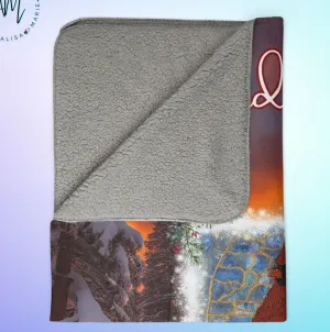Cardinal Fleece Sherpa Blanket - Always Beside You -Special Occasion Gift