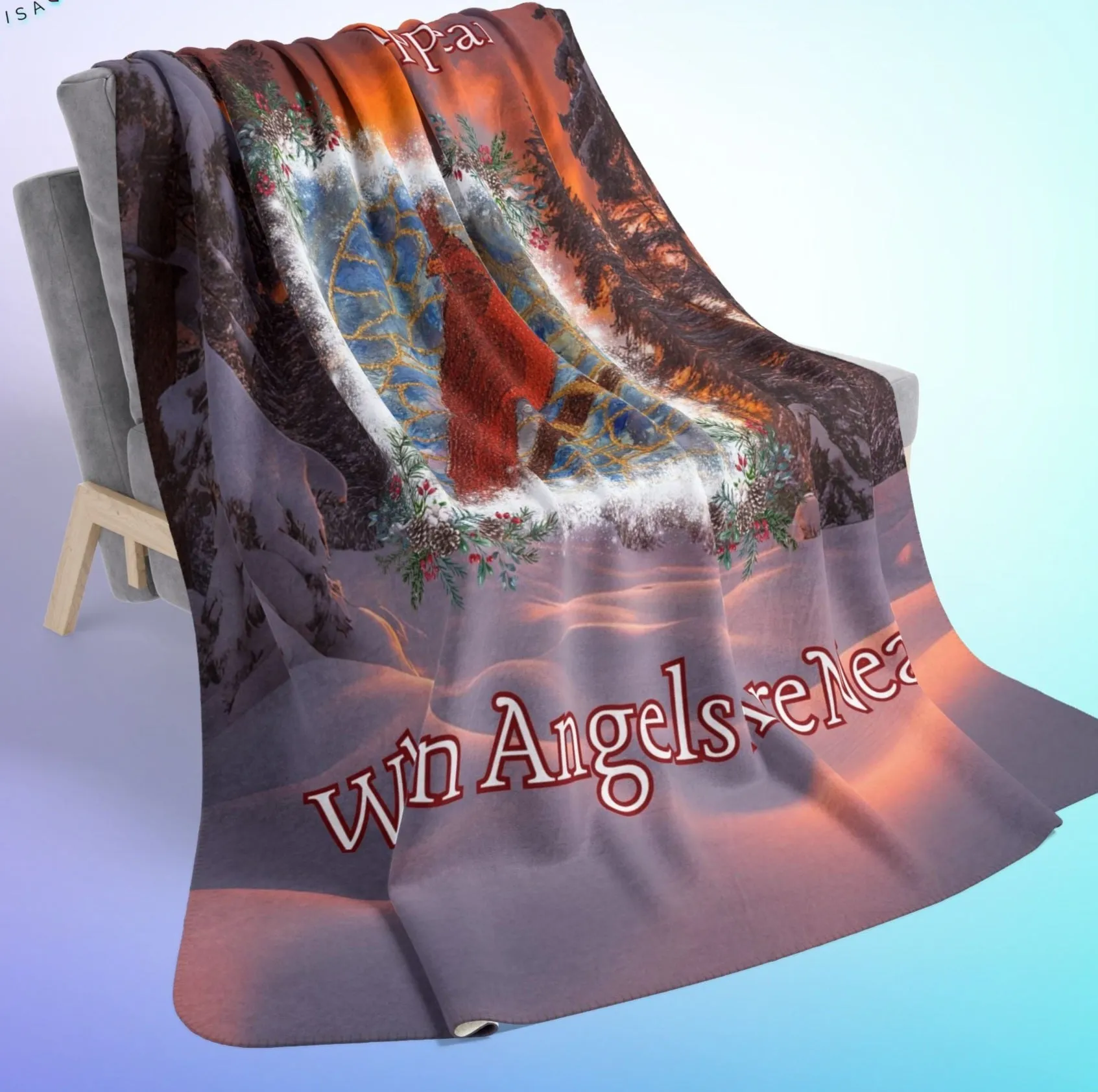 Cardinal Fleece Sherpa Blanket - Always Beside You -Special Occasion Gift