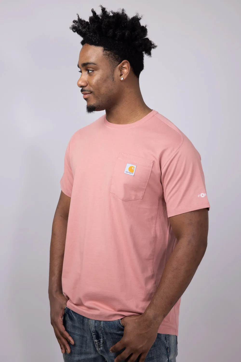 Carhartt Force Pocket T-Shirt for Men in Rose | 106652-P54-ROSE