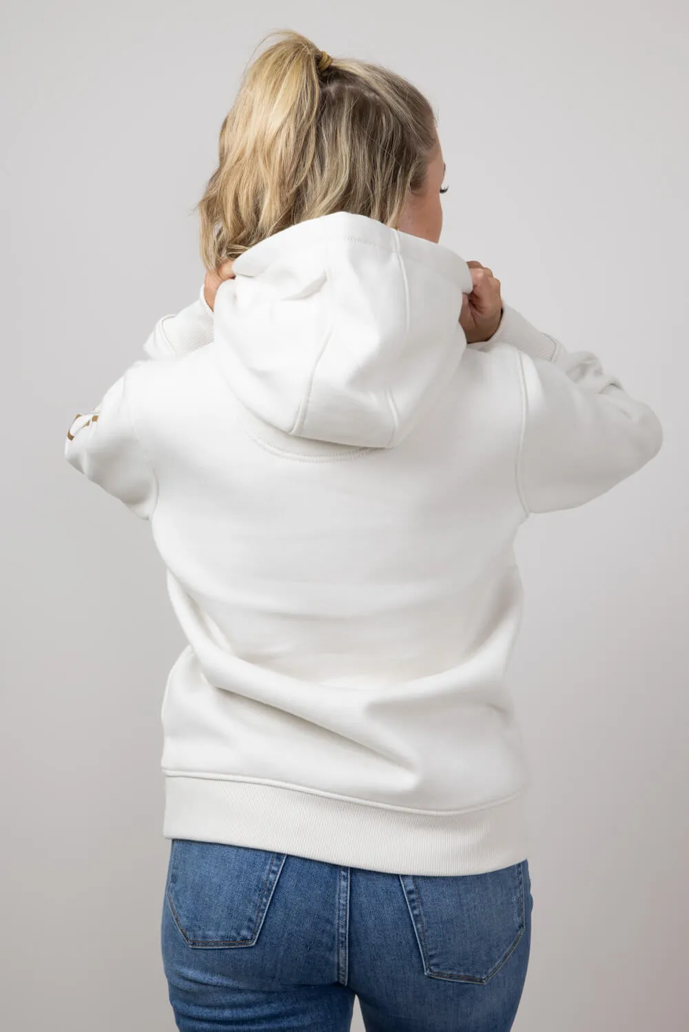 Carhartt Logo Sleeve Midweight Hoodie for Women in White | 102791-W24