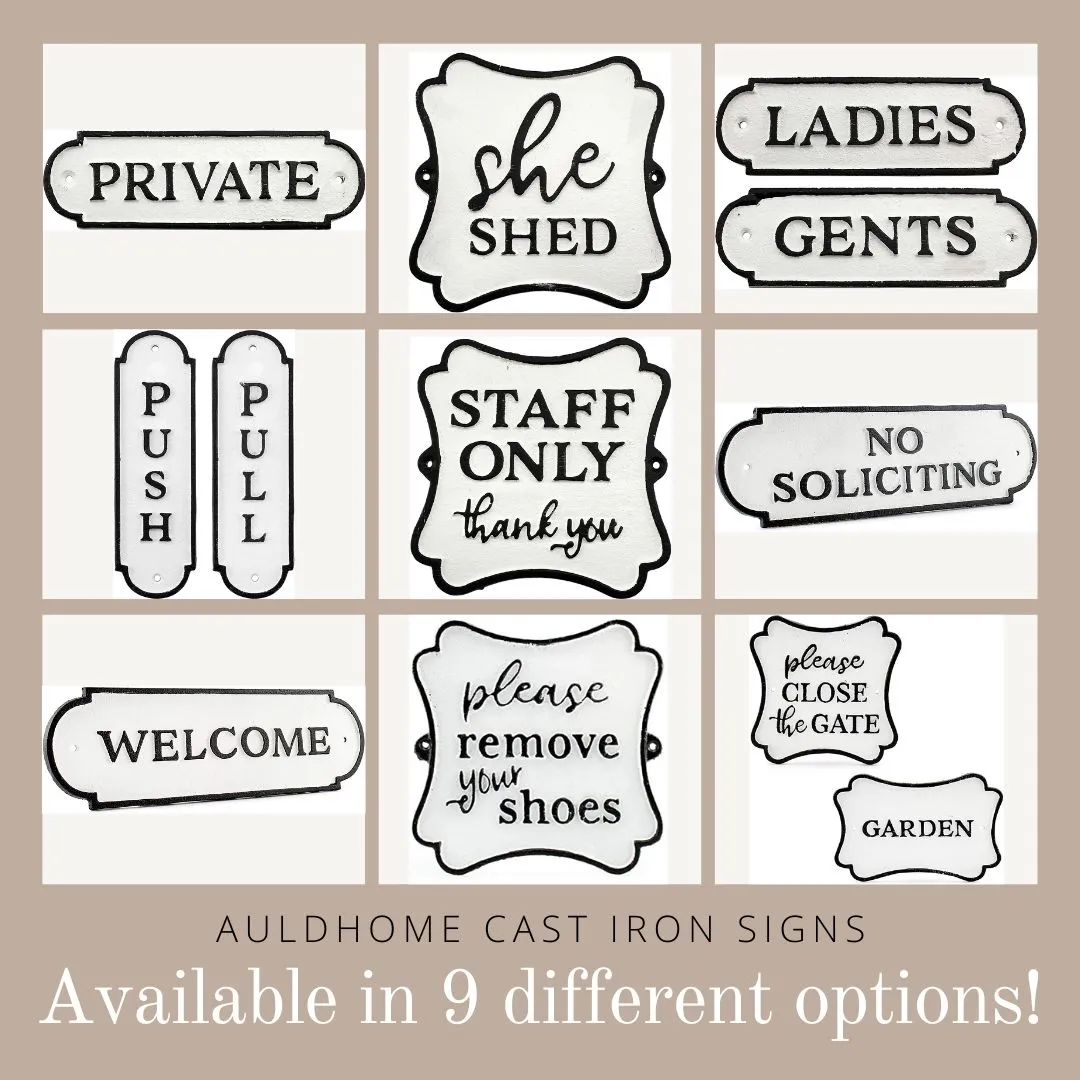 Cast Iron Private Signs (Case of 48)