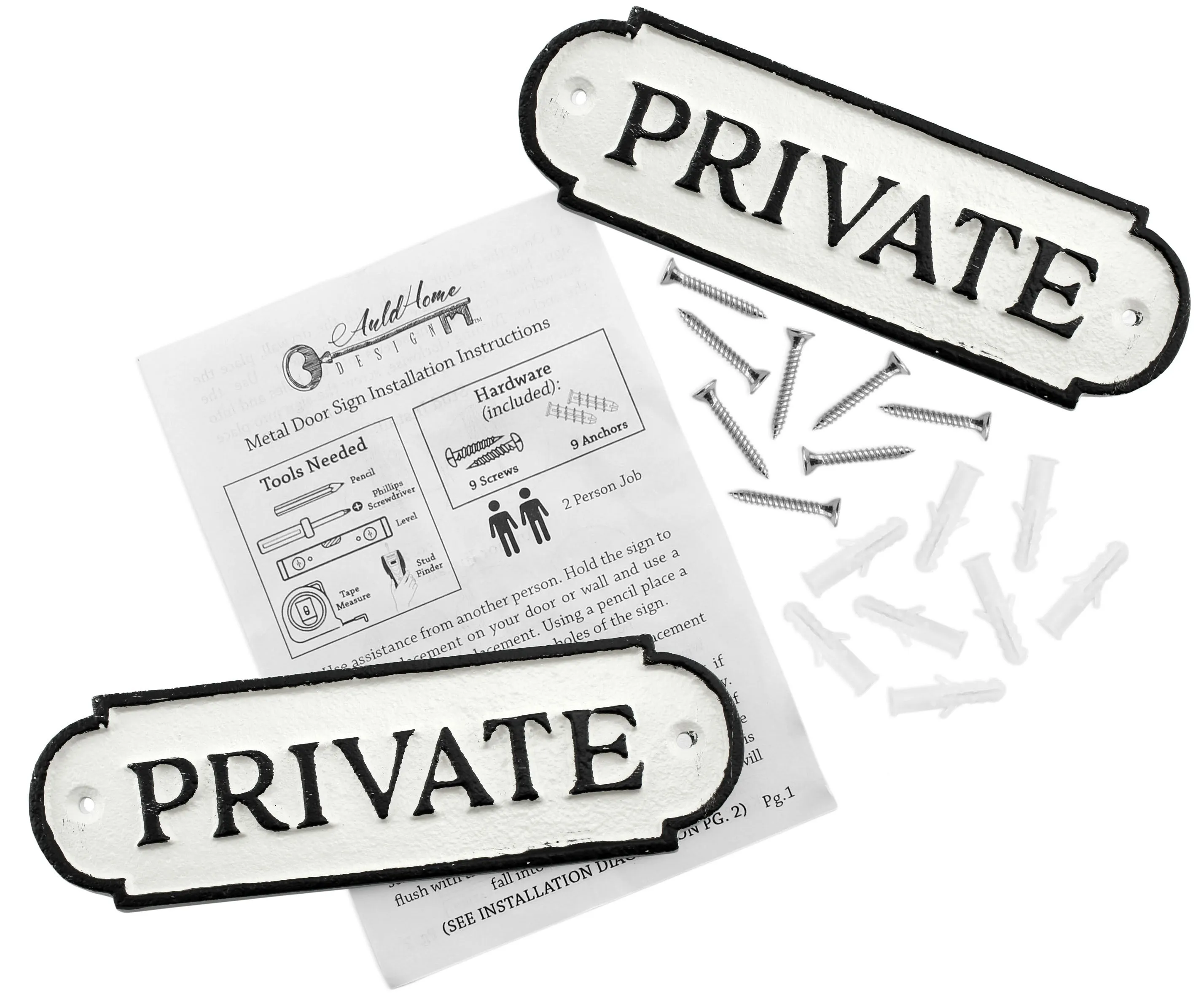 Cast Iron Private Signs (Case of 48)