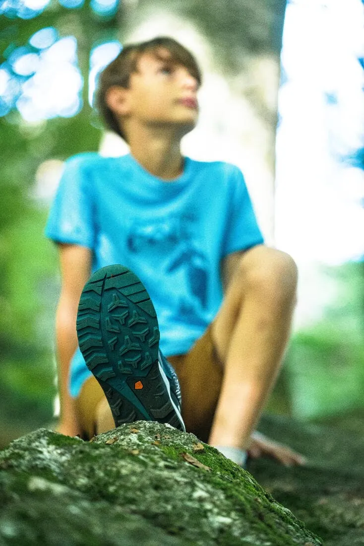 Chaussures de randonnée enfant à laçage rapide Crossrock grise du 35 AU 38