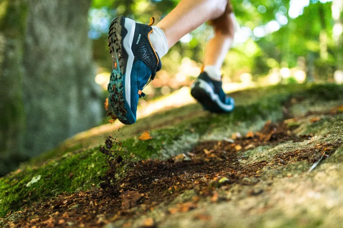 Chaussures de randonnée enfant à laçage rapide Crossrock grise du 35 AU 38