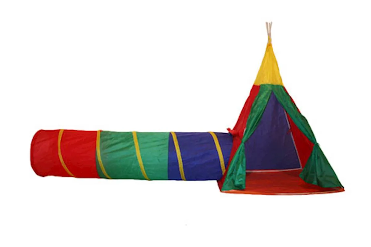 Children's 3-in-1 Adventure Play Tent Set | Tunnel and Teepee | Outdoor Play