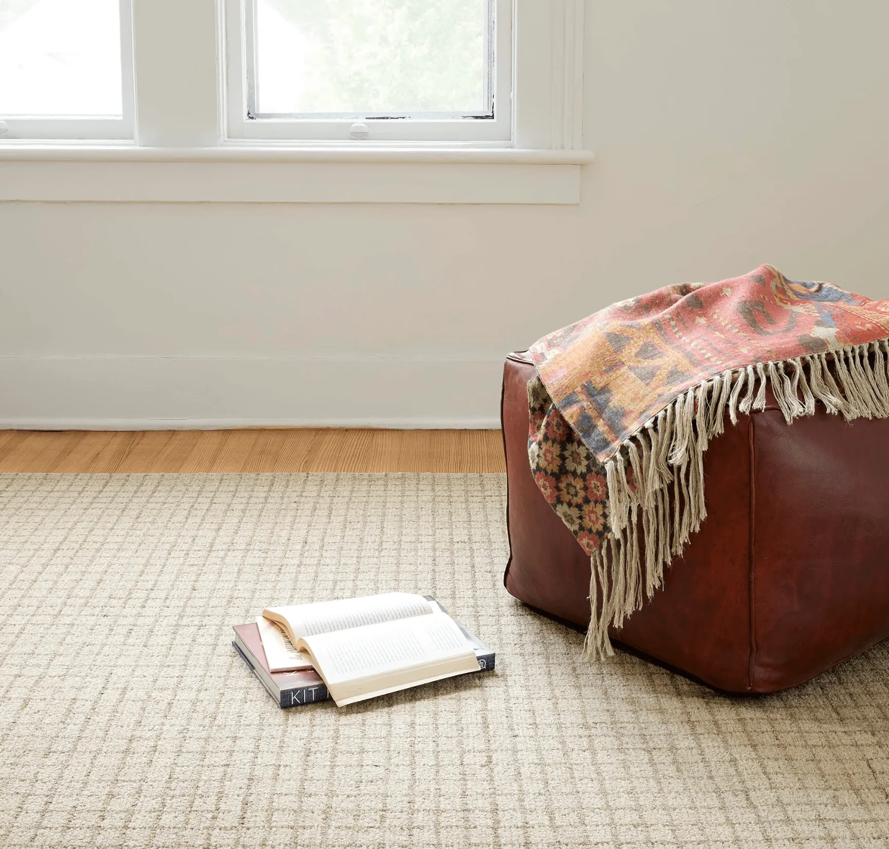 Conall Hand Micro Hooked Wool Rug - Natural