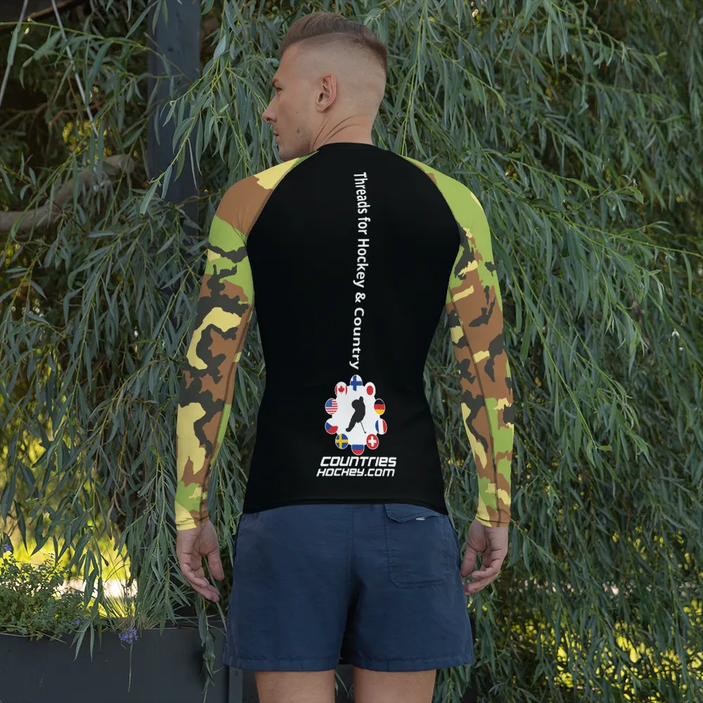 CountriesHockey Men's Compression Long Sleeve Camo Shirt | American Made | America (USA) Series