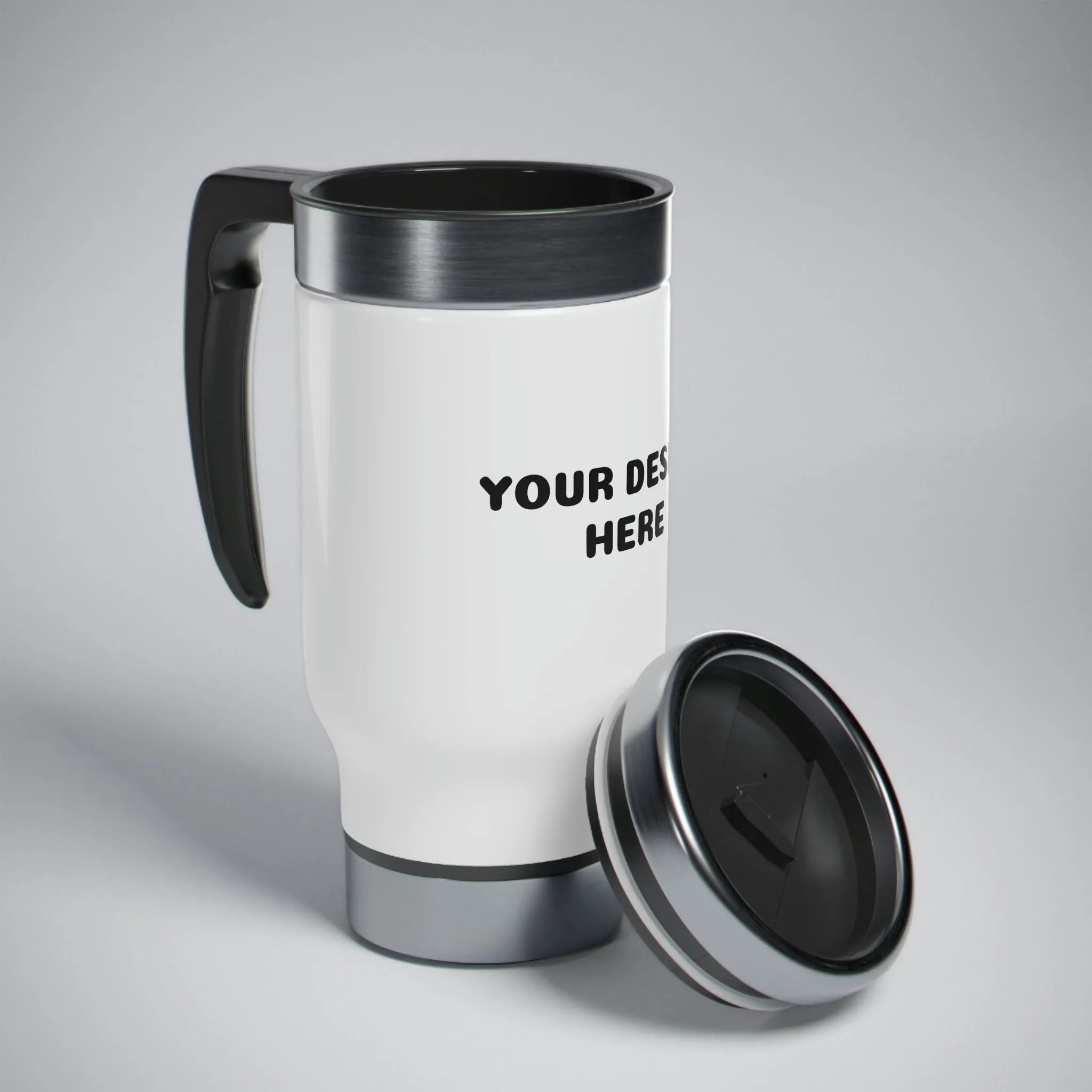 Customize Stainless Steel Travel Mug with Handle, 14oz